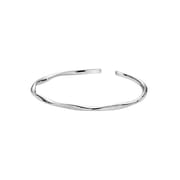 S999 Silver Flash Sand Mobius Bracelet Couple's Niche Design Silver Ring Bracelet Jewelry Women