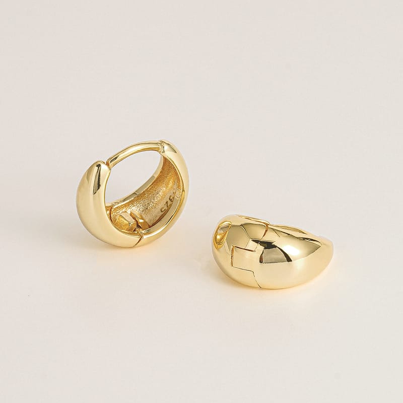 Europe and the United States cross-border high-level sense S925 sterling silver fashion personality element ring earrings female small circle earrings versatile