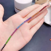 Small fresh natural color treasure bracelet full inlay personality 925 silver inlay ladies a generation of live supply