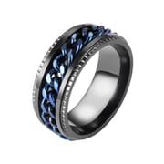 Cross-border Stainless Steel Jewelry Pressure Pattern Rotatable Chain Open Wine Bottle Titanium Steel Ring Men's Open Bottle Ring