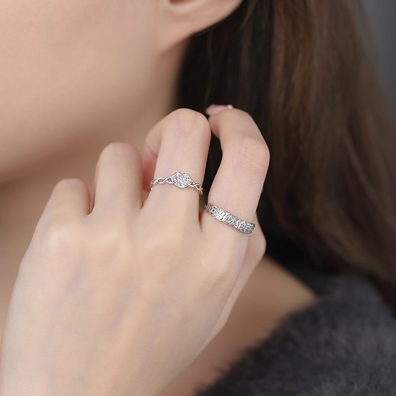 Original Po S999 Silver Fuya Series Ring with Chinese Style National Style Elegant and Fresh Niche Jewelry