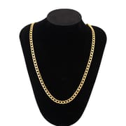 Cross-border jewelry Europe and the United States fashion new gold necklace imitation gold men's 6MM side necklace manufacturers wholesale