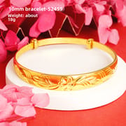 Shajin Bracelet Gymophila Ladies High-end Jewelry Imitation Gold Bracelet Long-standing Copper Bracelet Simulation Accessories