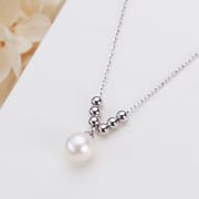 Pearl jewelry S925 silver necklace fashion temperament pearl necklace clavicle chain freshwater pearl necklace