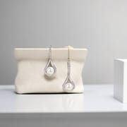 Natural Freshwater Pearl Earrings French Simple Drop-shaped Long Small Ear Drop Fashionable Earrings All-match Elegant Earrings