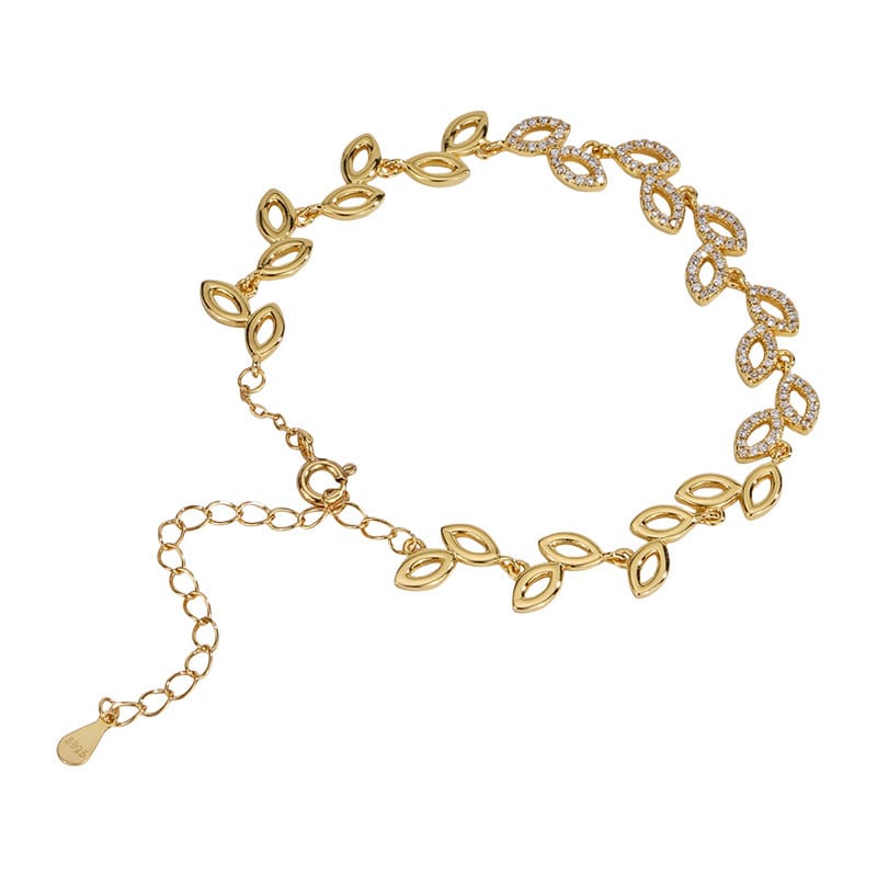 Pure S925 sterling silve ear of wheat style design bracelet
