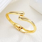 Cross-border Hot Exaggerated Water Drop Stream Metallic Glaze Open Bracelet Distinctive Light Luxury High-end Hand Jewelry