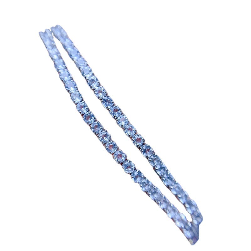 New arrival natural aquamarine bracelet 925 silver inlaid gift wholesale