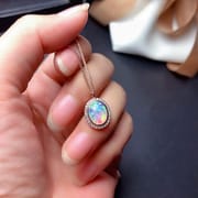 New Natural Australian Opal Set Wholesale Beautiful Full Flash Fire Color Gift for Girlfriend Live Supply