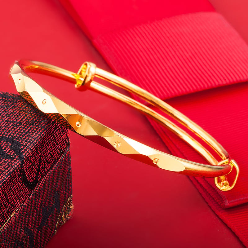 Shajin Bracelet Gymophila Ladies High-end Jewelry Imitation Gold Bracelet Long-standing Copper Bracelet Simulation Accessories