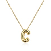 Hot Balloon Glow Letter Necklace Chubby Pendant Fashion Simple Clavicle Chain
