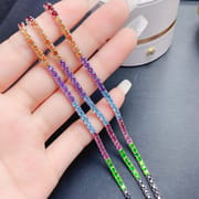 Small fresh natural color treasure bracelet full inlay personality 925 silver inlay ladies a generation of live supply