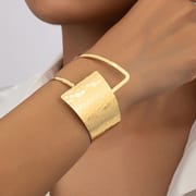 Cross-border E-commerce Simple Exaggerated European and American Style Temperament Bracelet Niche Design Cold Style Opening Bracelet Jewelry for Women