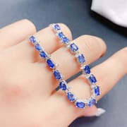 Girls' Bracelet Natural Sapphire Bracelet 925 Silver Certificate Support Review Live Douyin Supply