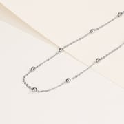 Cross-border Fashion S925 Sterling Silver Round Bead Snake Bone Chain Distinctive Simple Necklace Women's Stacked Short Clavicle Chain