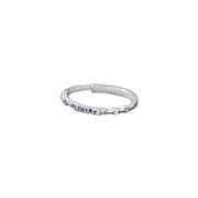 Po S999 Silver Light Luxury Sweet Lucky Letter Ring Simple Girly Sense Niche Design Sense Open Ring