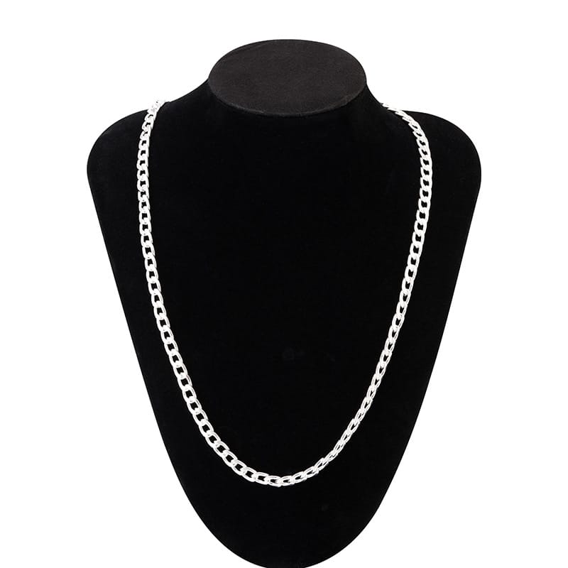 Cross-border jewelry Europe and the United States fashion new gold necklace imitation gold men's 6MM side necklace manufacturers wholesale