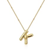 Hot Balloon Glow Letter Necklace Chubby Pendant Fashion Simple Clavicle Chain