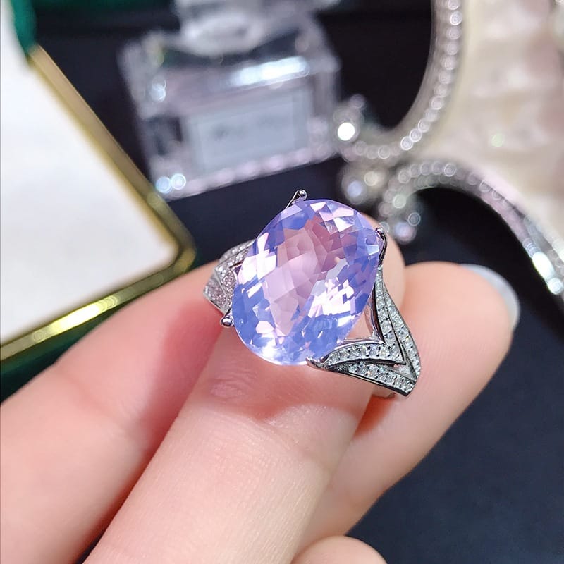 Lavender ring 925 silver lavender ring gift for girlfriend manufacturers receive orders one-piece delivery
