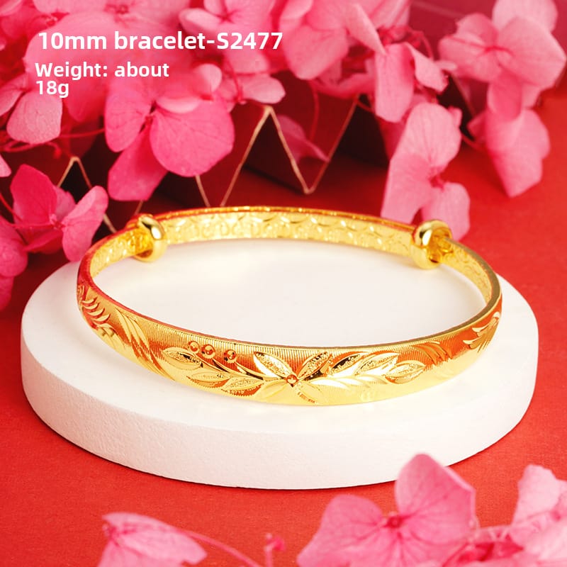 Shajin Bracelet Gymophila Ladies High-end Jewelry Imitation Gold Bracelet Long-standing Copper Bracelet Simulation Accessories
