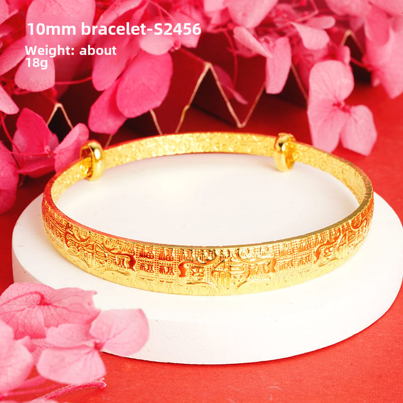 Shajin Bracelet Gymophila Ladies High-end Jewelry Imitation Gold Bracelet Long-standing Copper Bracelet Simulation Accessories