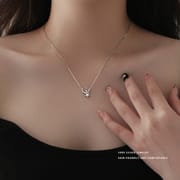Aobao S999 pure silver exquisite light luxury high-grade star and moon necklace super shiny fashionable exquisite small niche clavicle chain