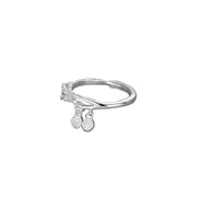 Po S999 Silver Flower Peace Ring Sweet and Fresh High Temperament Girls Send Girlfriend Ring for Hair
