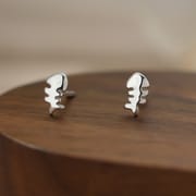 Po S999 Foot Silver Fish Bone Earrings Niche Unique Cute Fresh High-grade Small and Exquisite Earrings