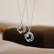 Po S999 pure silver small fresh Wang Quan moon necklace sweet niche design ins gentle clavicle chain generation hair