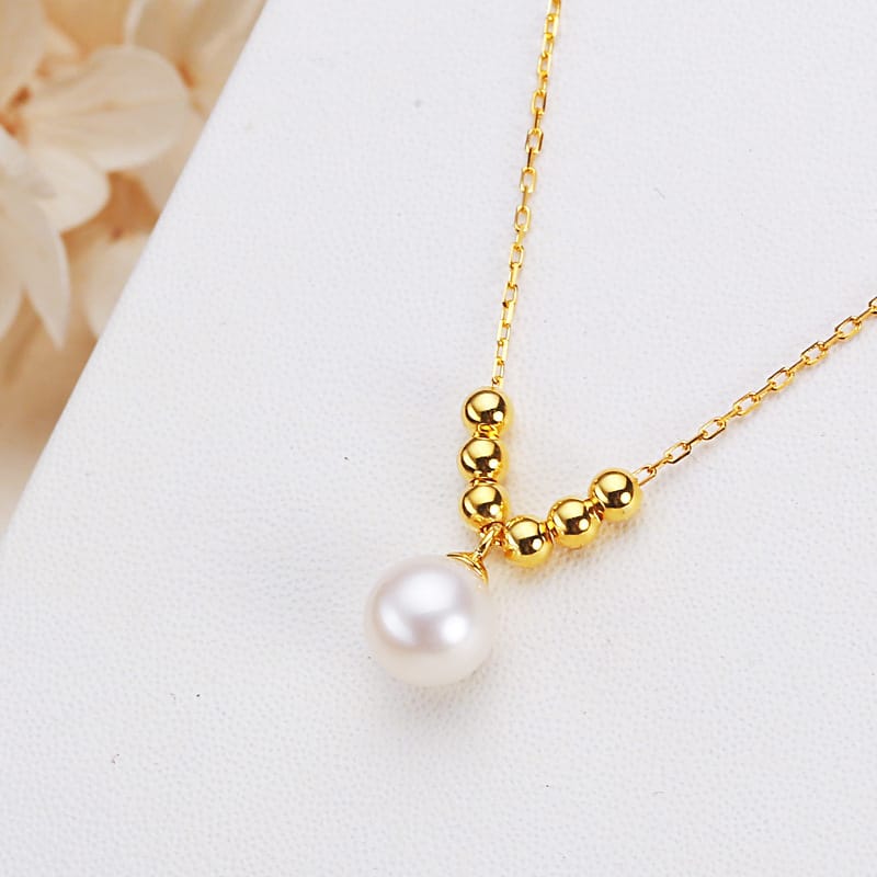 Pearl jewelry S925 silver necklace fashion temperament pearl necklace clavicle chain freshwater pearl necklace