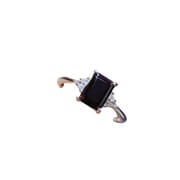 Small fresh simple U.S. imported black Mosan diamond ladies ring 925 silver 5*7 sugar black card drill pen