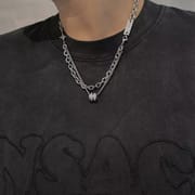 Cross zircon non-fading titanium steel necklace men's all-match high-end sense Cuban chain personality niche neck chain necklace