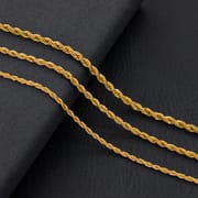 3mm/4mm/5mm stainless steel twist necklace simple temperament vacuum plating hardware/metal hanging chain neck chain