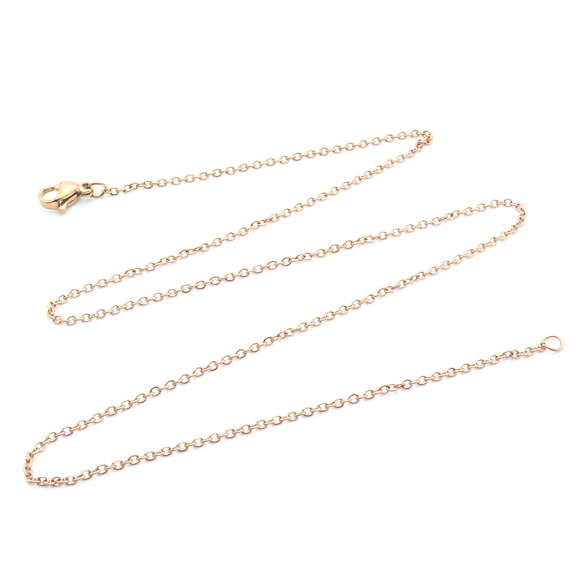 Factory wholesale stainless steel Korean version of simple flat cross chain clavicle necklace men and women all-match vacuum plating necklace