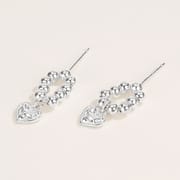 S925 Sterling Silver Niche Design Beaded Napping Love Earrings Simple High-end Earrings