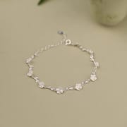 Custom S999 Foot Silver Niche Rose Necklace New All-match High-end Sense Design Light Luxury Necklace Bracelet for Hair