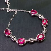 Live delivery ruby bracelet 925 silver women's cross-border e-commerce one-piece delivery