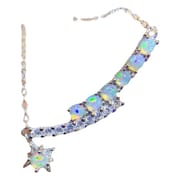 Natural Colorful Opal Necklace High-grade Niche Design 925 Silver Fashion Exquisite Over-tested