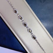 Natural Starlight sapphire bracelet trembles live supply 925 silver chain Star line Sapphire wholesale with extended chain