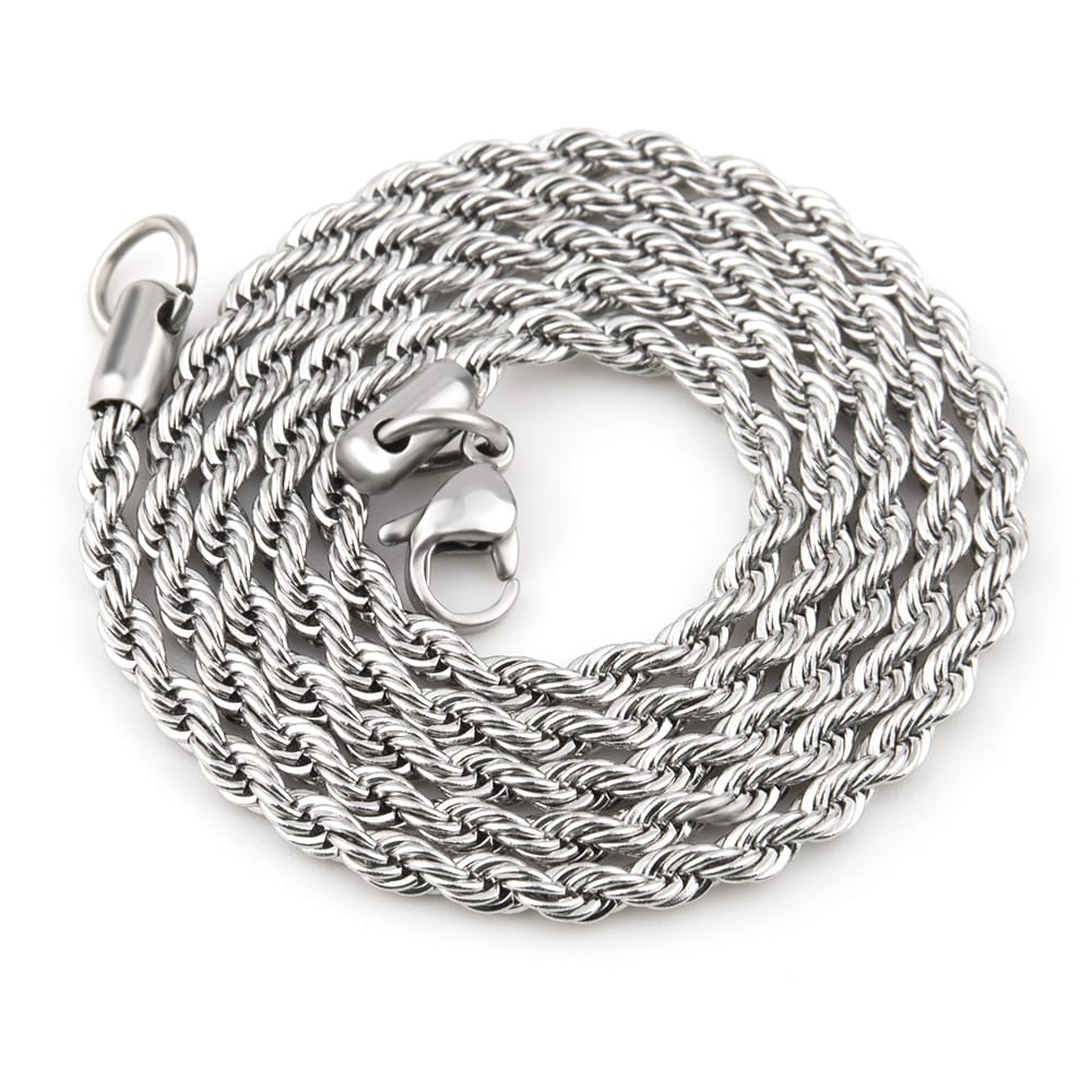 Stainless steel twist chain vacuum color plating non-fading gold necklace titanium steel hip-hop men's chain chain