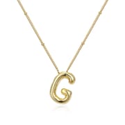Hot Balloon Glow Letter Necklace Chubby Pendant Fashion Simple Clavicle Chain