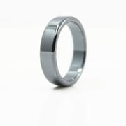 Amazon wish Cross-border Blackstone Ring Non-magnetic Arc Flat Ring Wide Ring European and American Simple Men's and Women's Ring