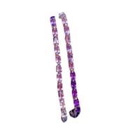 New fresh natural amethyst bracelet 925 silver wholesale 4 * 6mm TikTok live broadcast checked