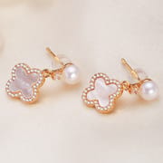 Freshwater Pearl Earrings s925 Silver Needle Fritillaria Earrings Advanced Sense to Send Girlfriends