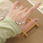 Po S999 Silver High-grade Bamboo Necklace Niche Design Ins Style Commuter Simple All-match Clavicle Chain for Hair