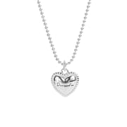 S925 Sterling Silver Simple Temperament Love Necklace Sweet Cool Wind Letter Heart-shaped Clavicle Chain Niche High-end Sense