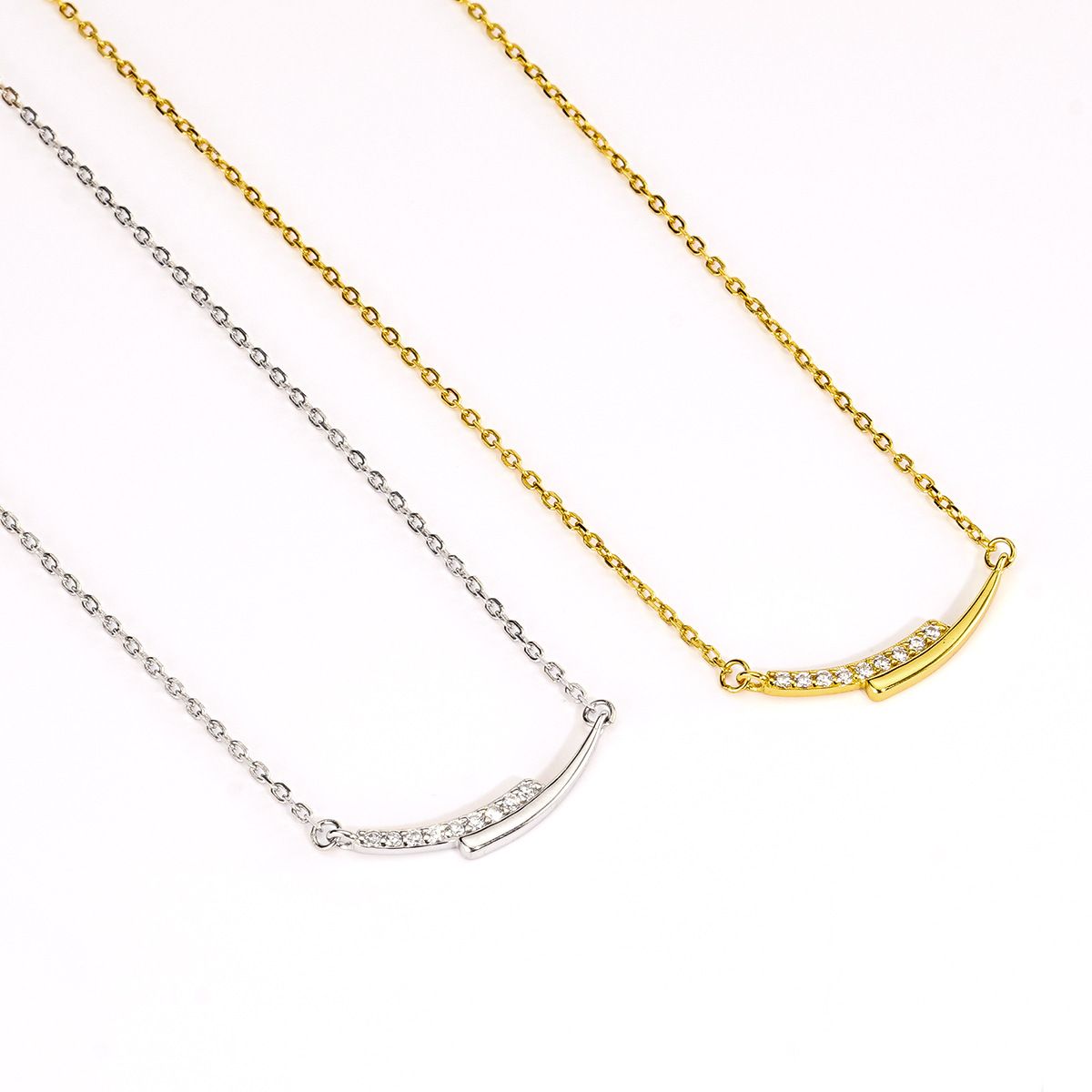 S925 Sterling Silver Geometric Design Simple Temperament Joker Exquisite Niche Clavicle Necklace New