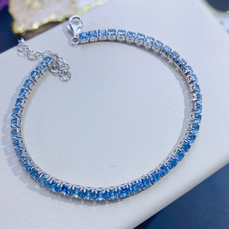 New arrival natural Topaz bracelet 925 silver inlaid gift wholesale main stone 3 Jewelry Wholesale