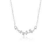 Customized S999 sterling silver sansheng [apricot] apricot leaf necklace sweet girly clavicle chain temperament fashionable personality