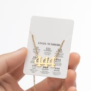 2024 Women's New Arrival Angel Lucky Numbers Pendant Necklace Fashion 000-999 Stainless Steel Vintage Necklace
